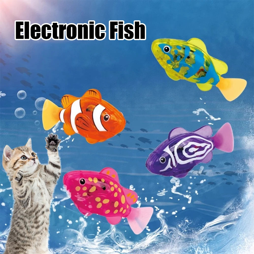 MeowyChaos LED RoboFish – Glowing Cat Toy