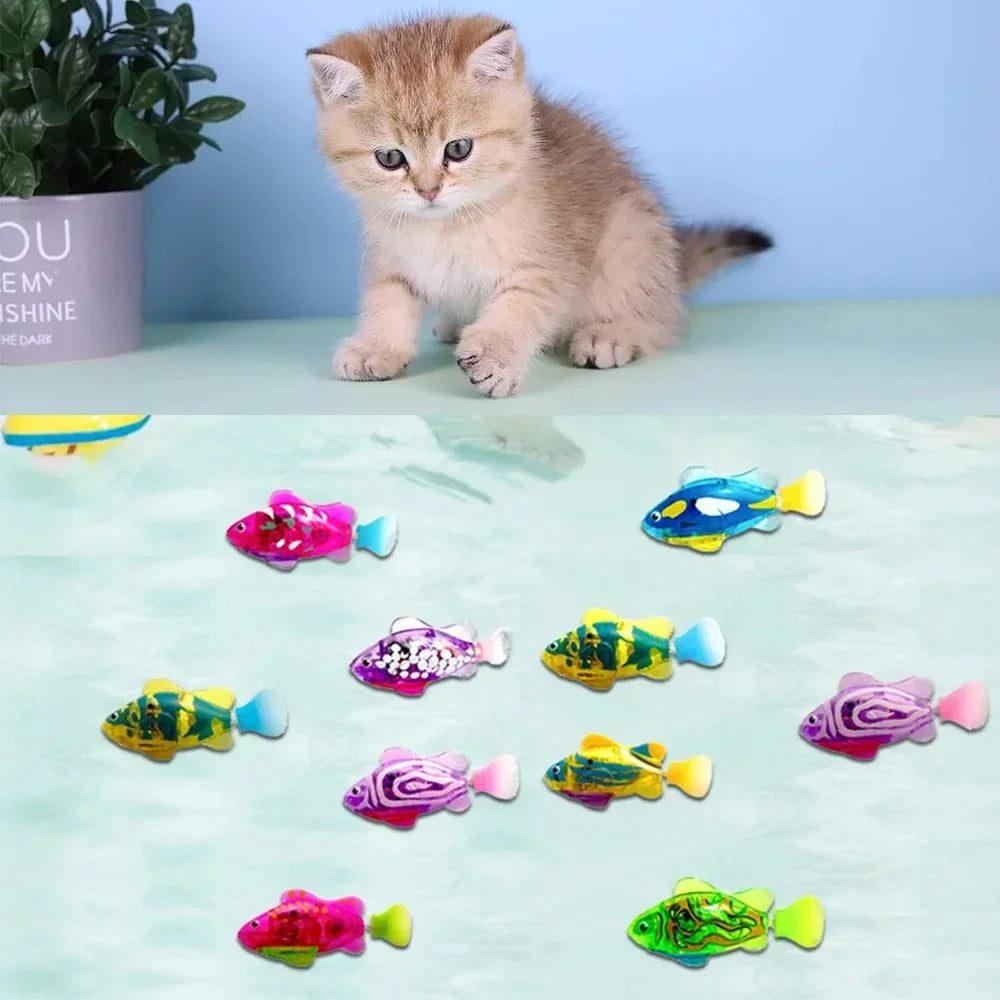 MeowyChaos LED RoboFish – Glowing Cat Toy