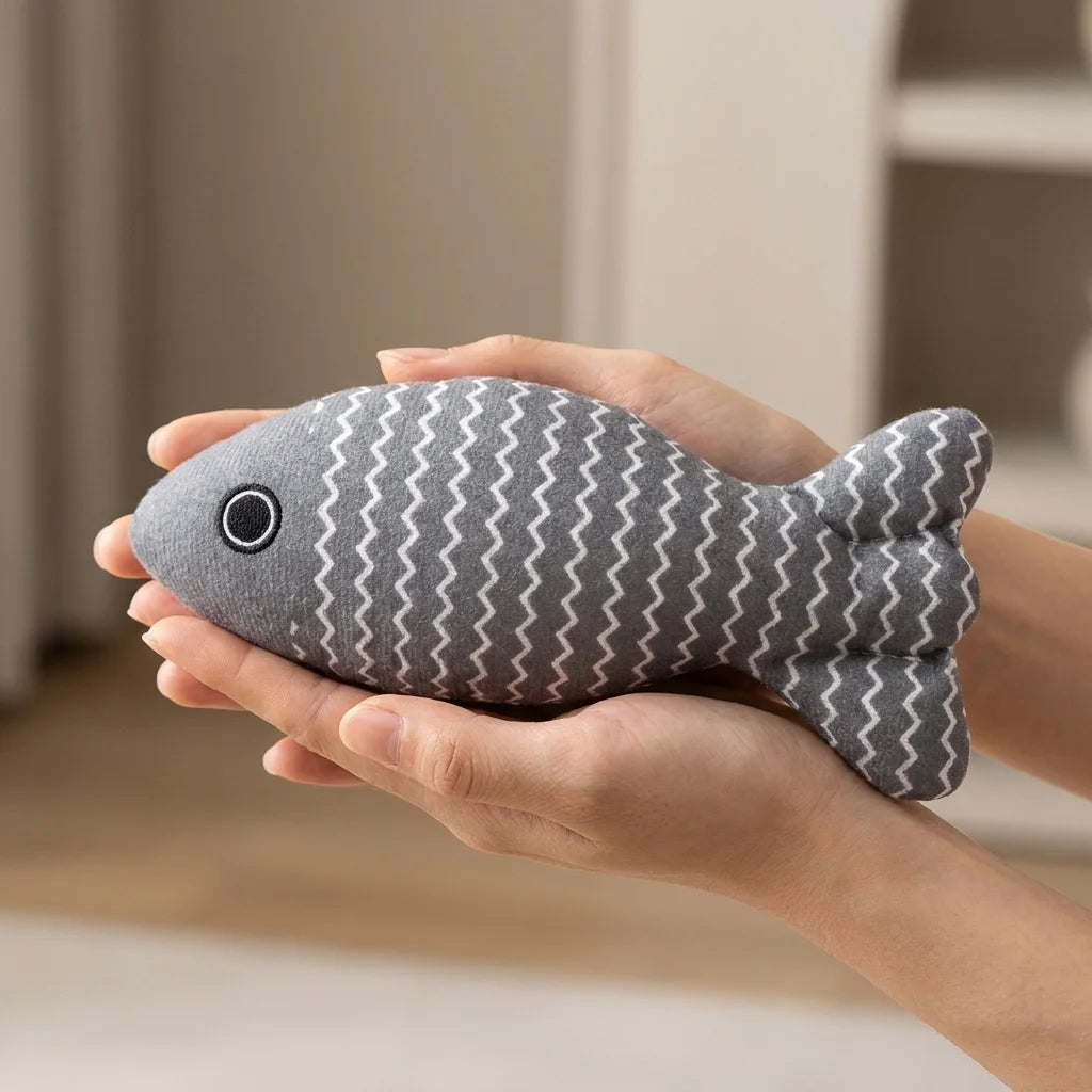 Cat Fish Toy Plush Interactive  - MeowyFun